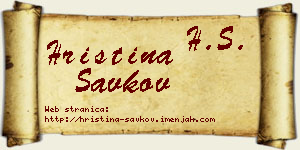 Hristina Savkov vizit kartica